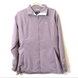 Fila Lavender Full Zip Mock Neck Soft Shell Jacket